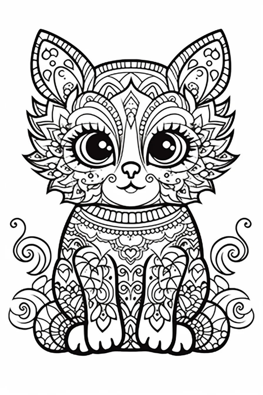 free printable cat coloring pages