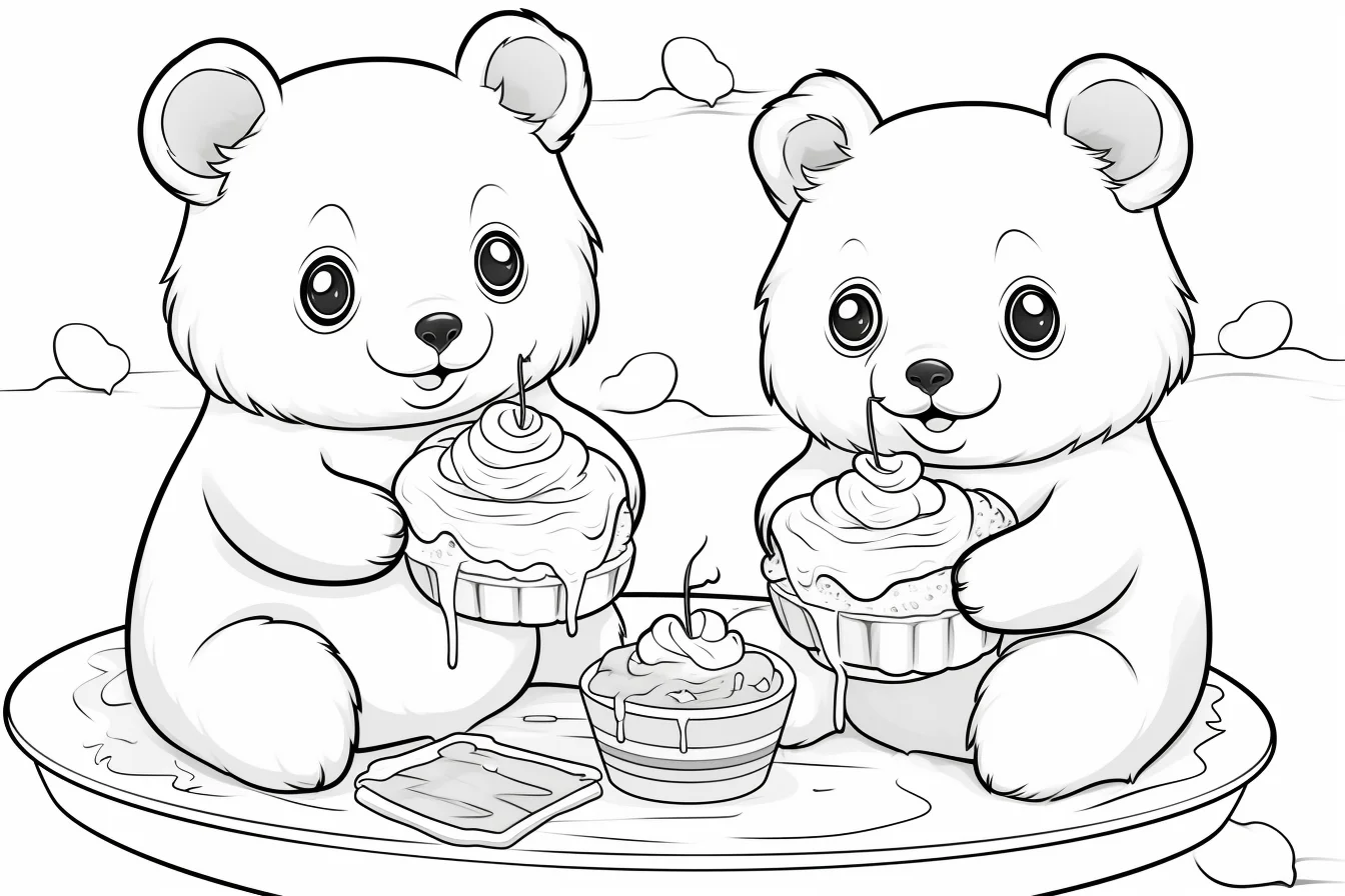 free printable cute bear coloring pages for kids