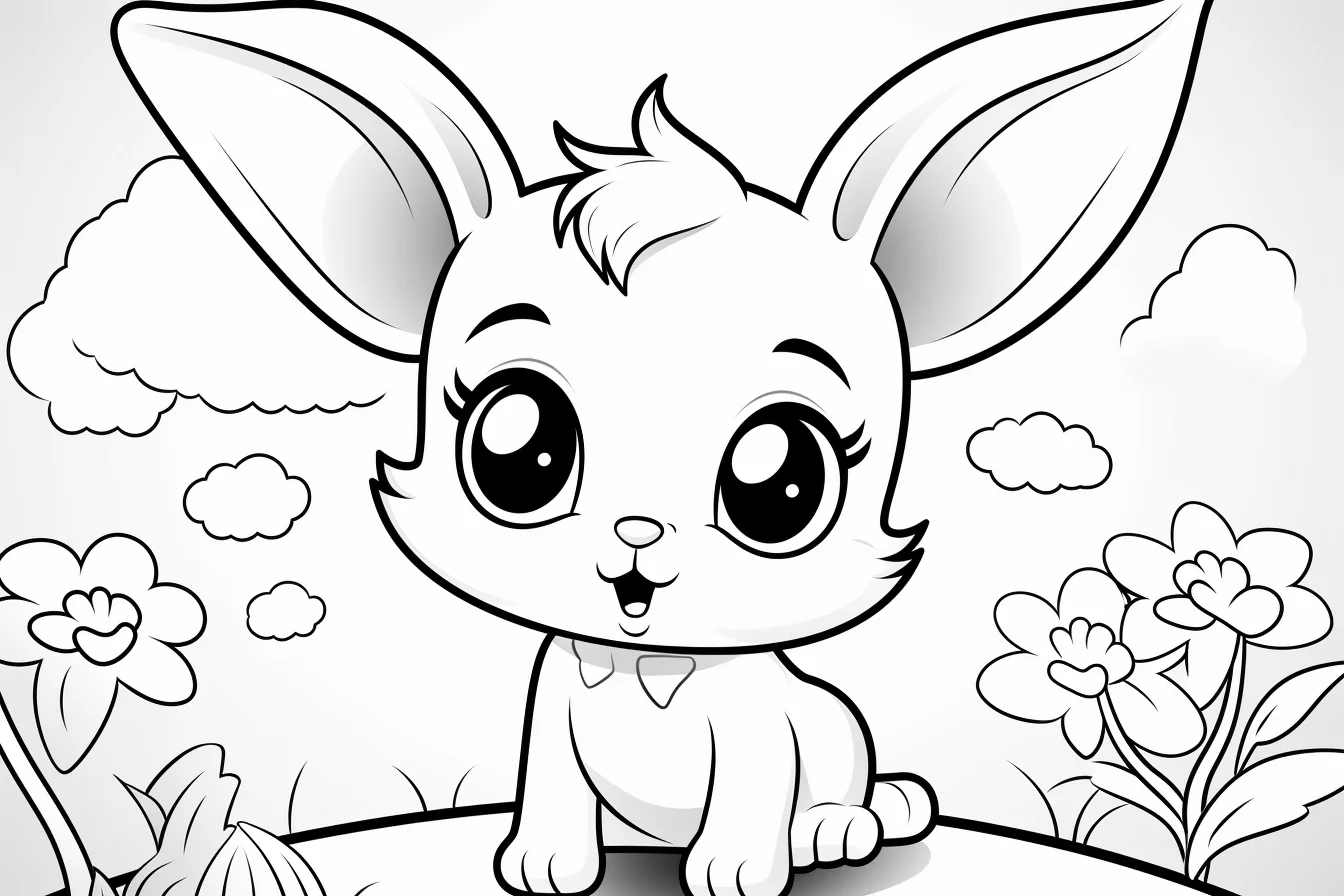 free printable cute bunny coloring pages