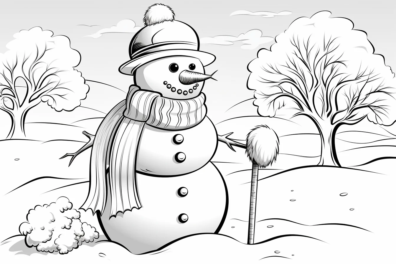 free printable cute snowman coloring pages for kids