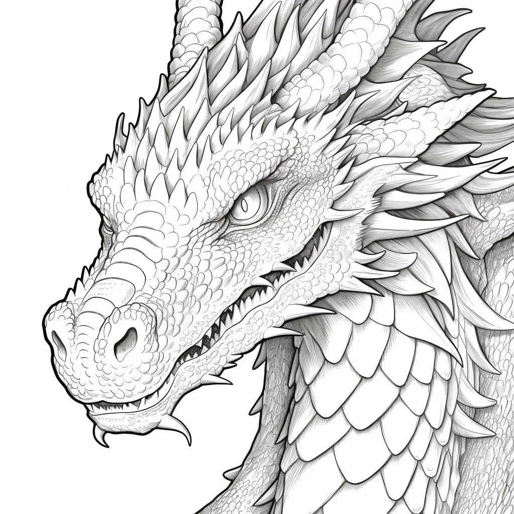 free printable dragon coloring pages for adults