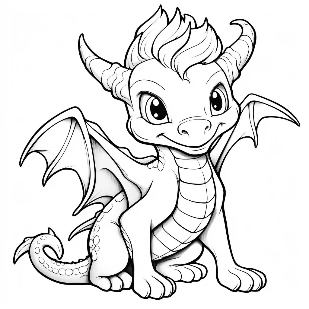 free printable dragon coloring pages for kids