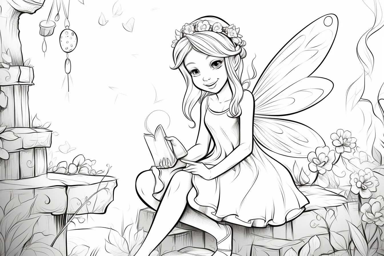 free printable fairy coloring pages for girls