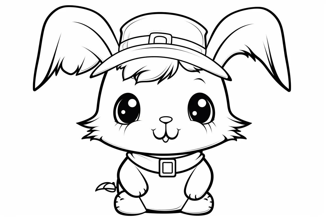 free printable kawaii bunny coloring pages for kids