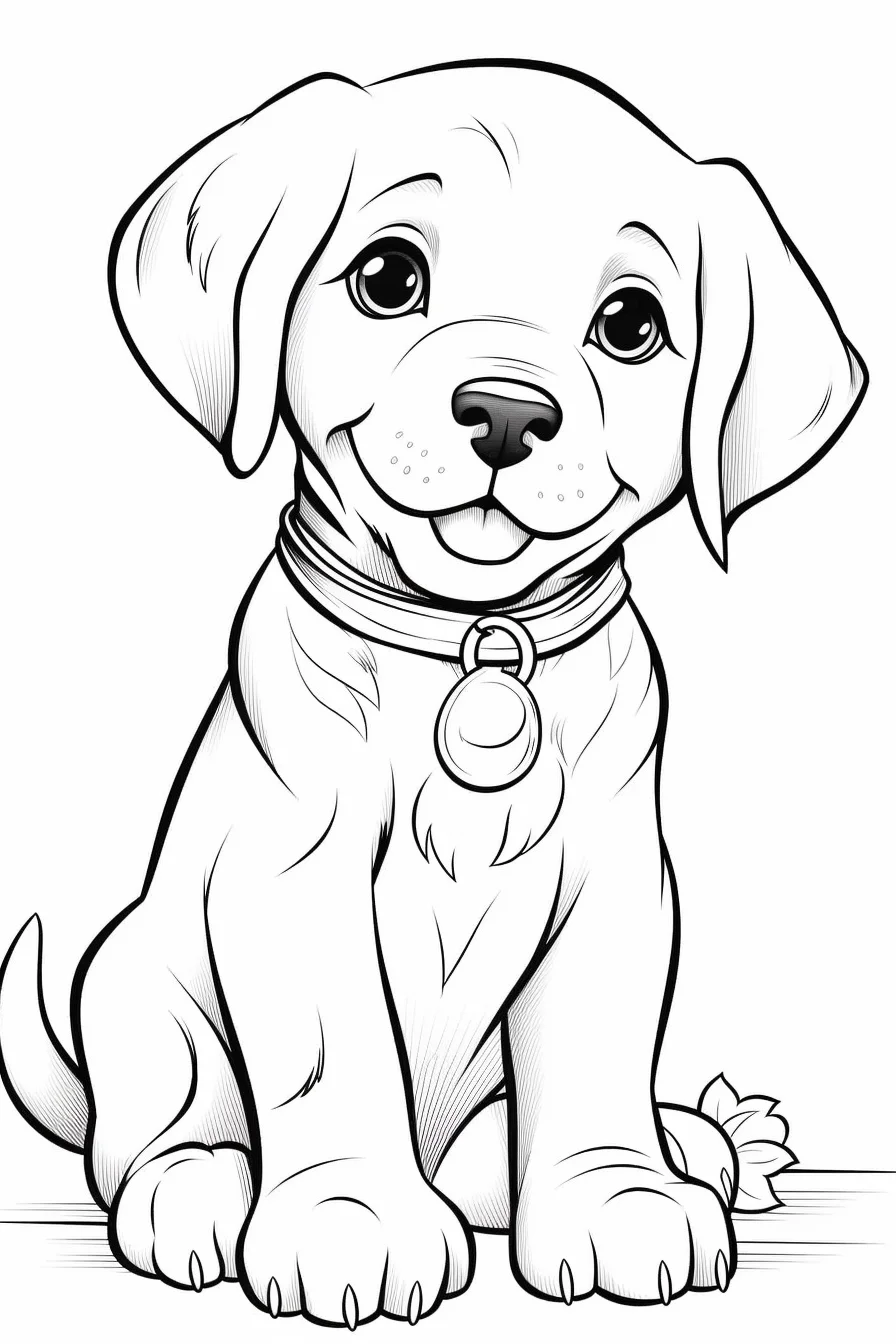 free printable puppy coloring pages for kids