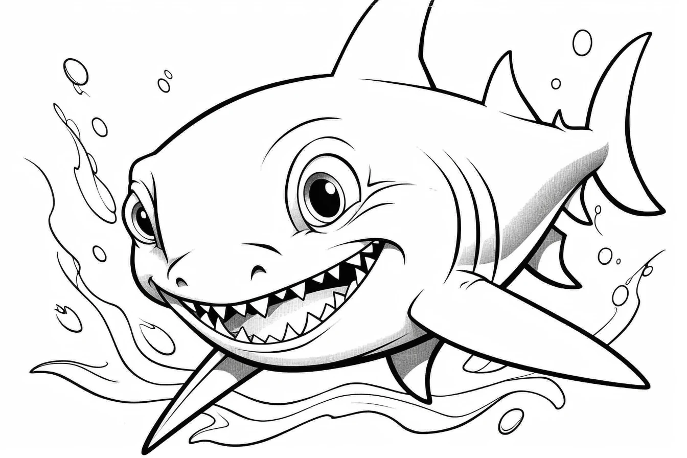free printable shark coloring pages for kids