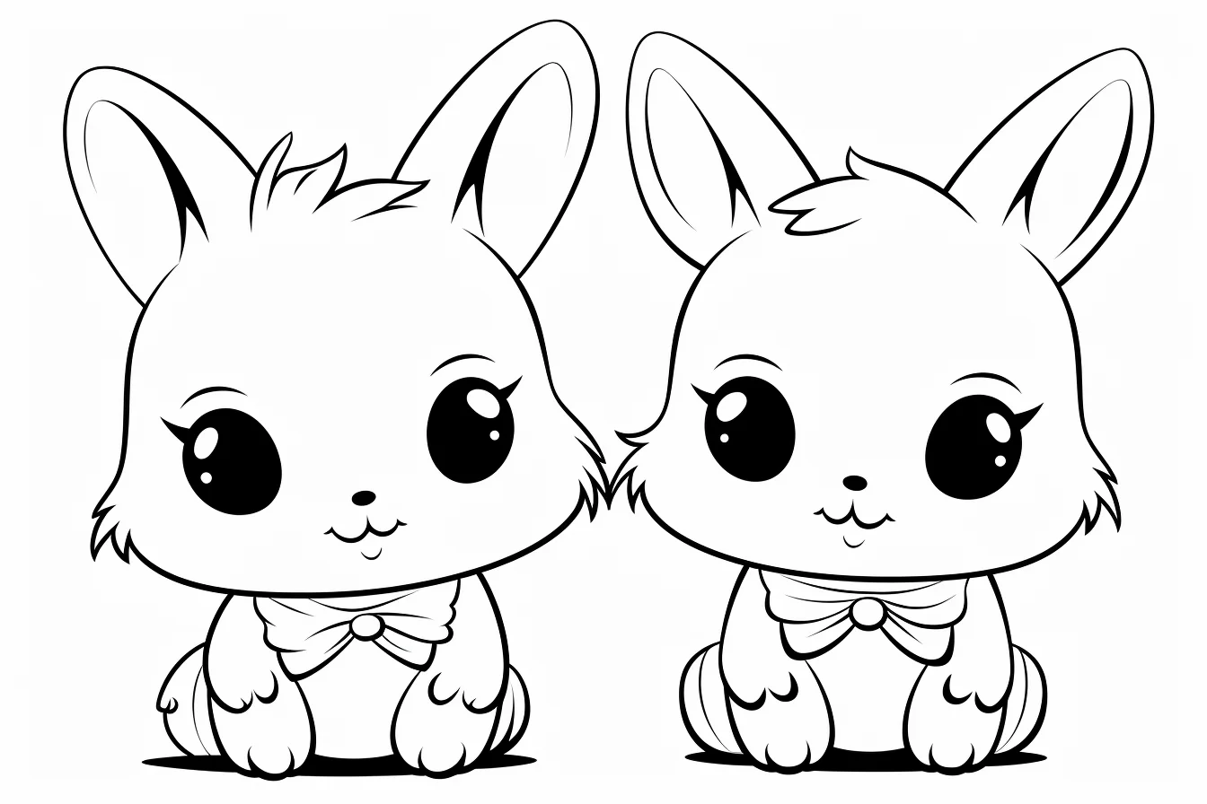 free printable simple bunny coloring pages