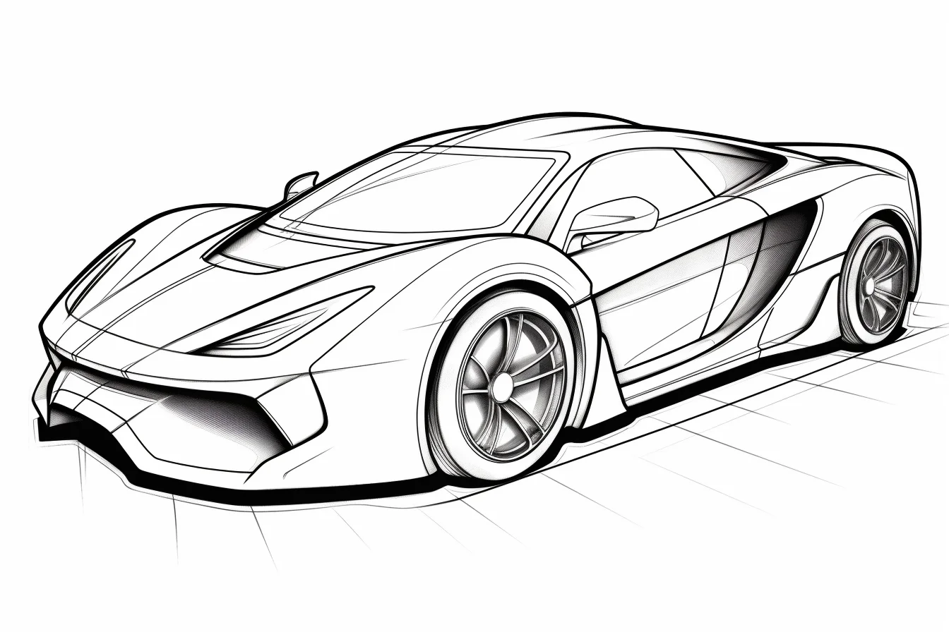 free printable sports car coloring page