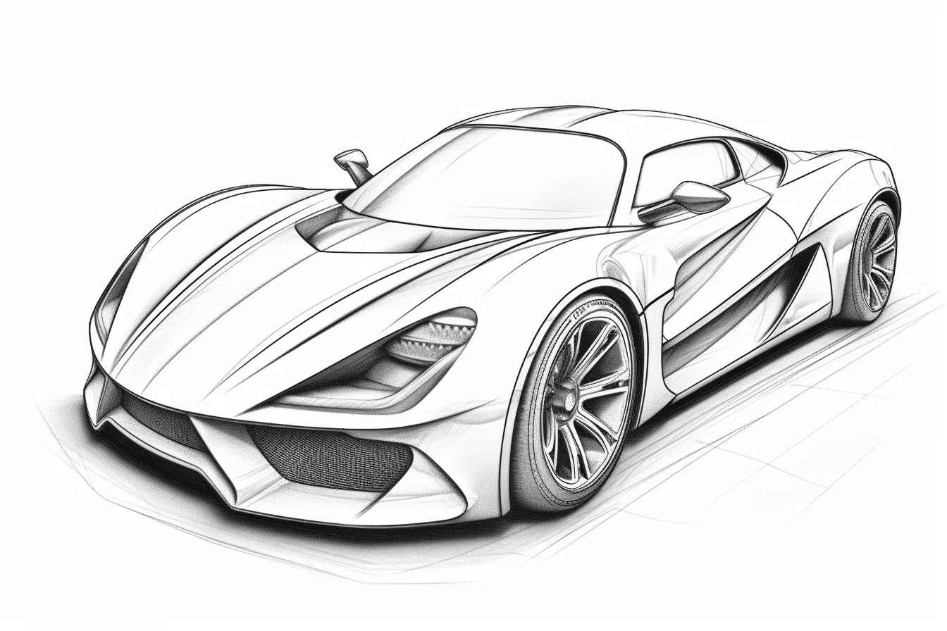 free printable sports car colouring pages