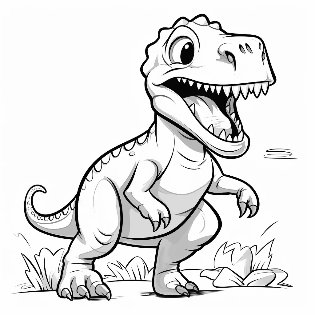 free printable t rex coloring page