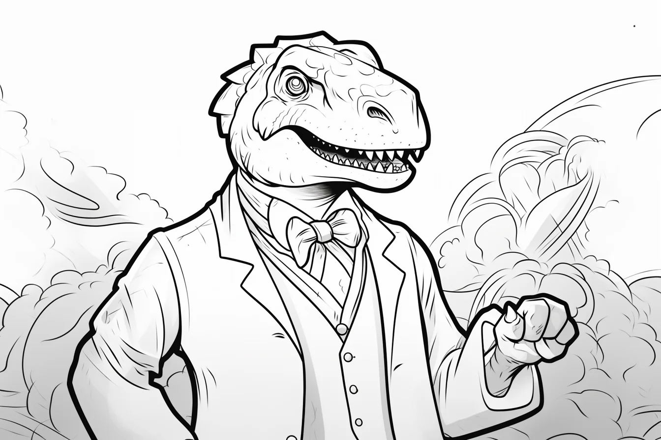 free printable t rex coloring pages