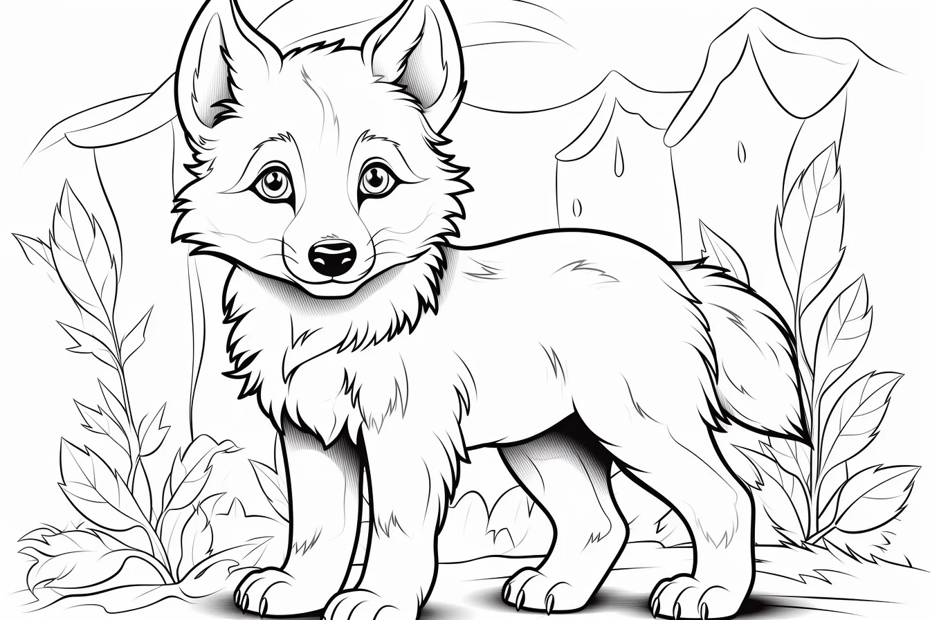 free printable wolf coloring pages