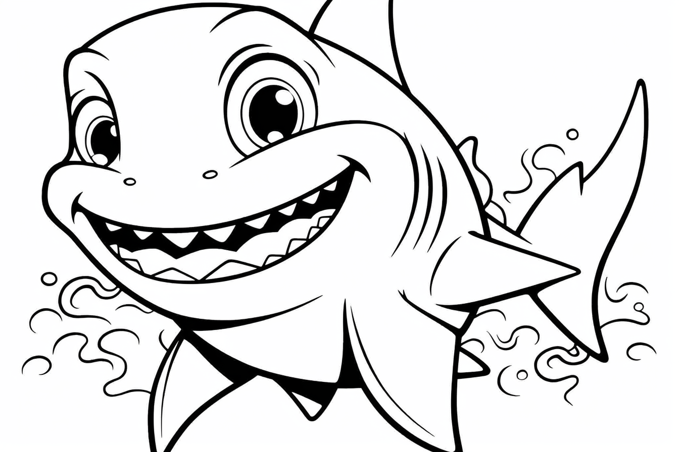 free shark coloring pages for kids