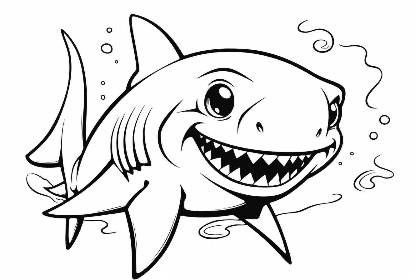 free shark coloring pages