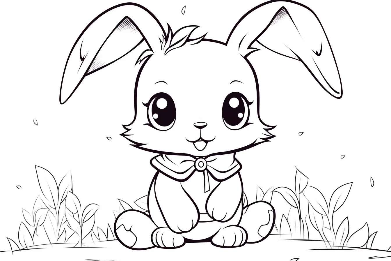 free simple bunny coloring pages