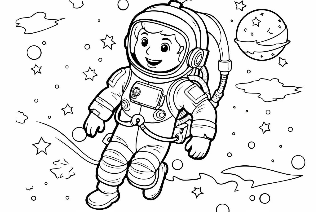 free space coloring pages for kids