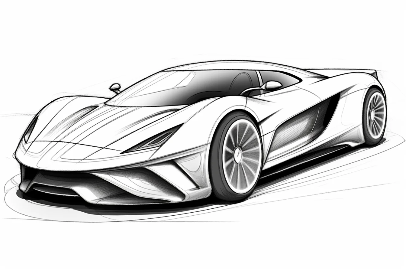 free sports car coloring page