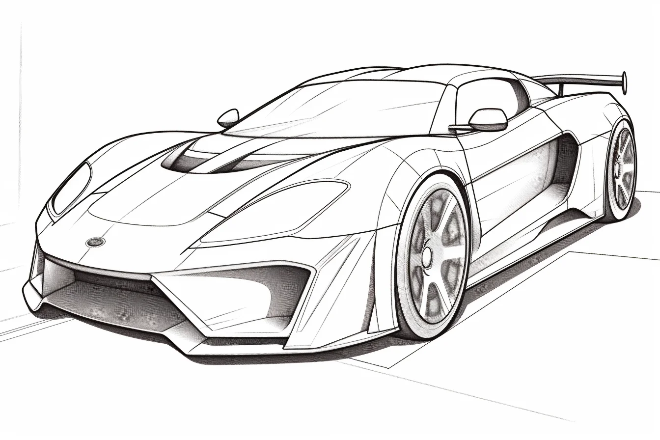 free sports car colouring pages