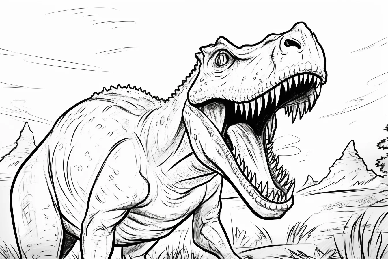 free t rex coloring pages