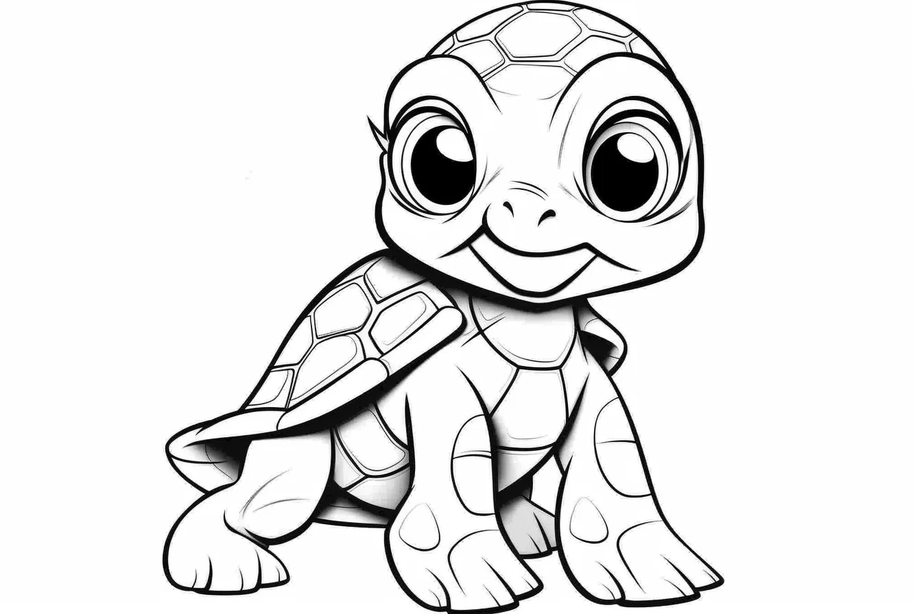 free turtle coloring pages for kids