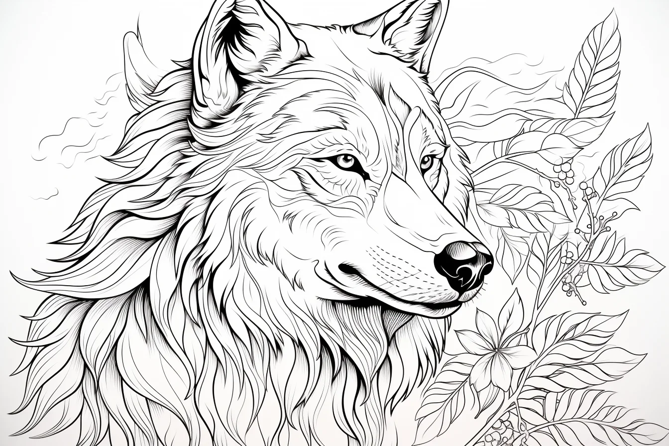 free wolf coloring pages for adults