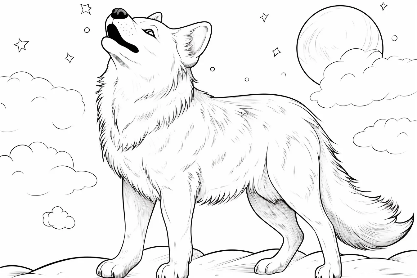 free wolf coloring pages for kids