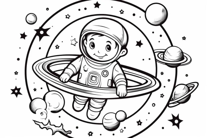 galaxy space coloring pages for kids