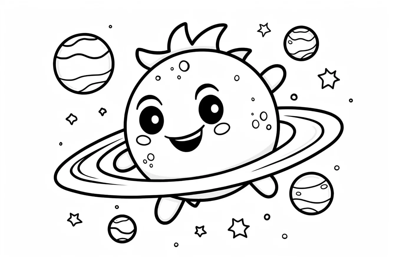 galaxy space coloring pages