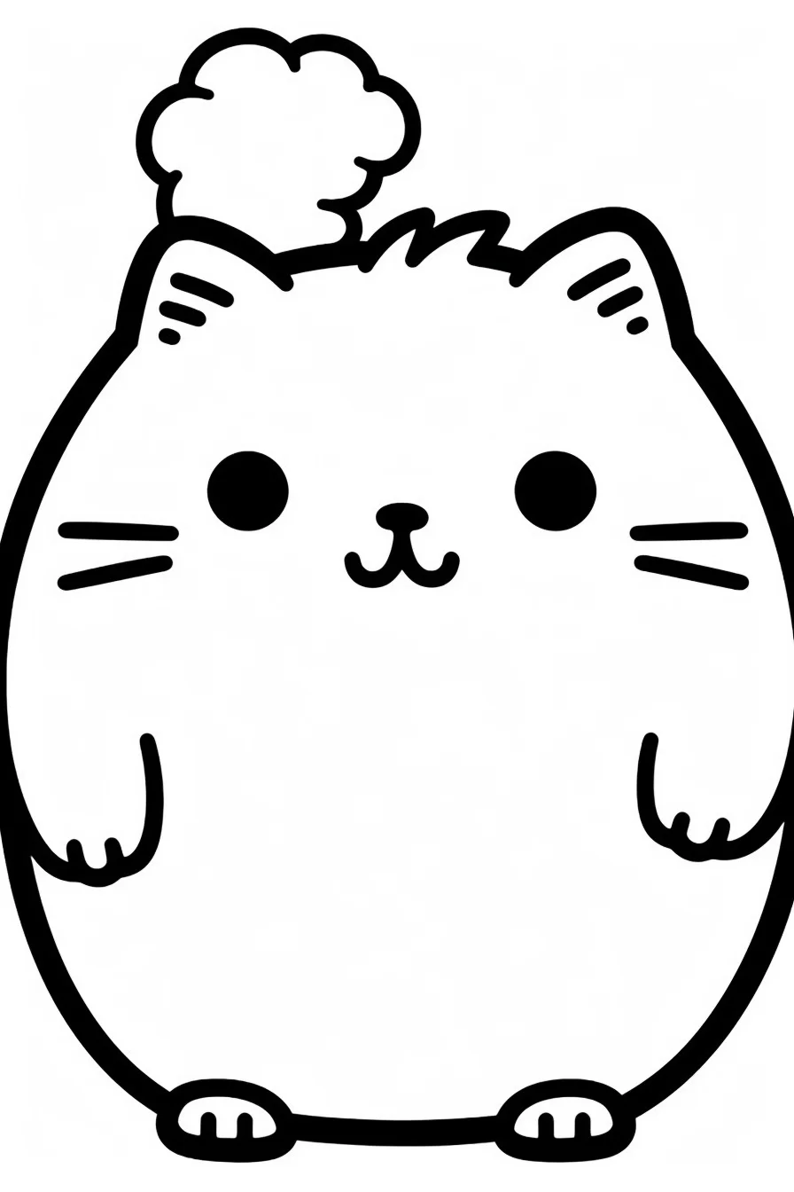 kawaii kitten cute cat coloring pages free