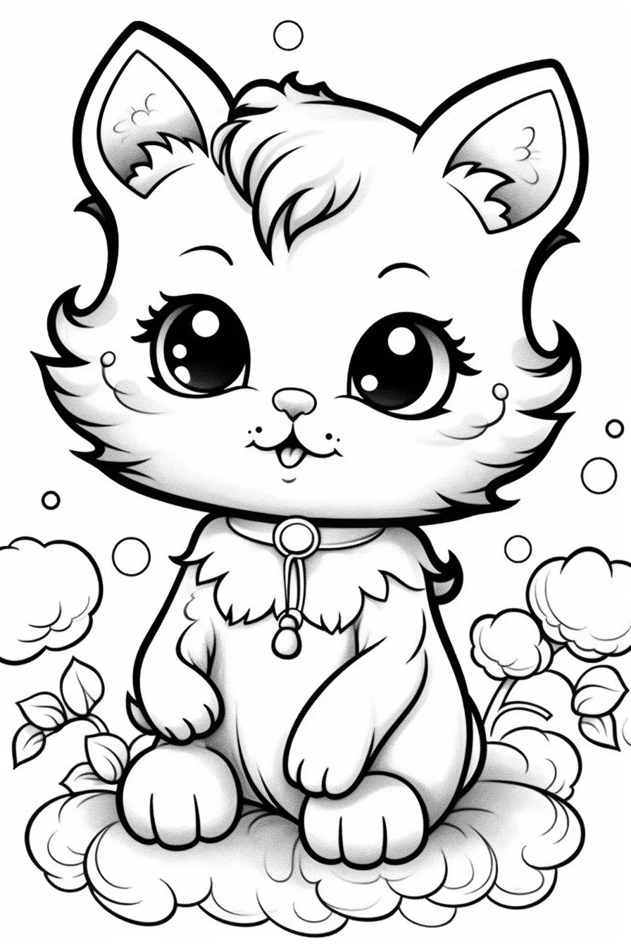 kitten cat coloring pages