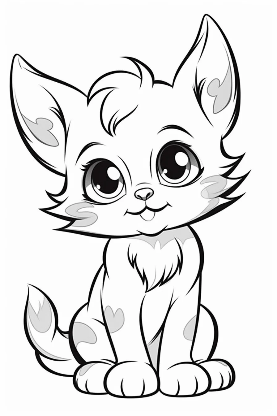kitten cat coloring pages printable