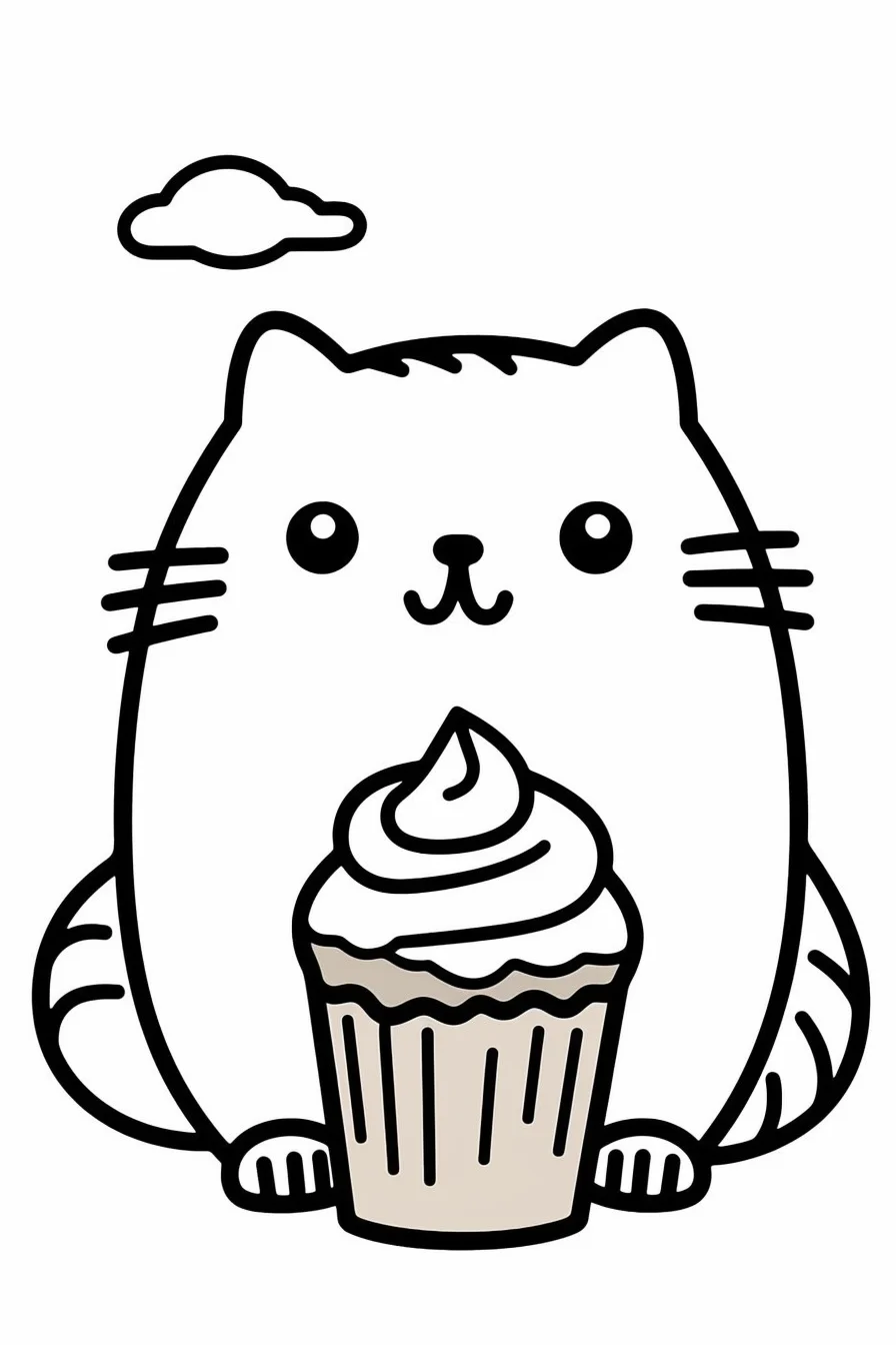 kitten kawaii cute cat coloring pages