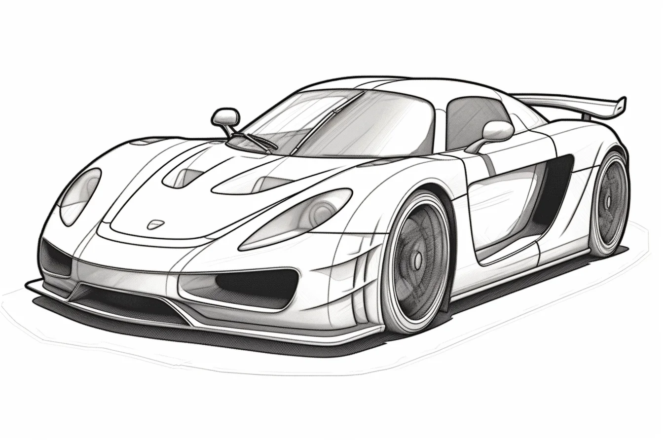 large sports car coloring pages