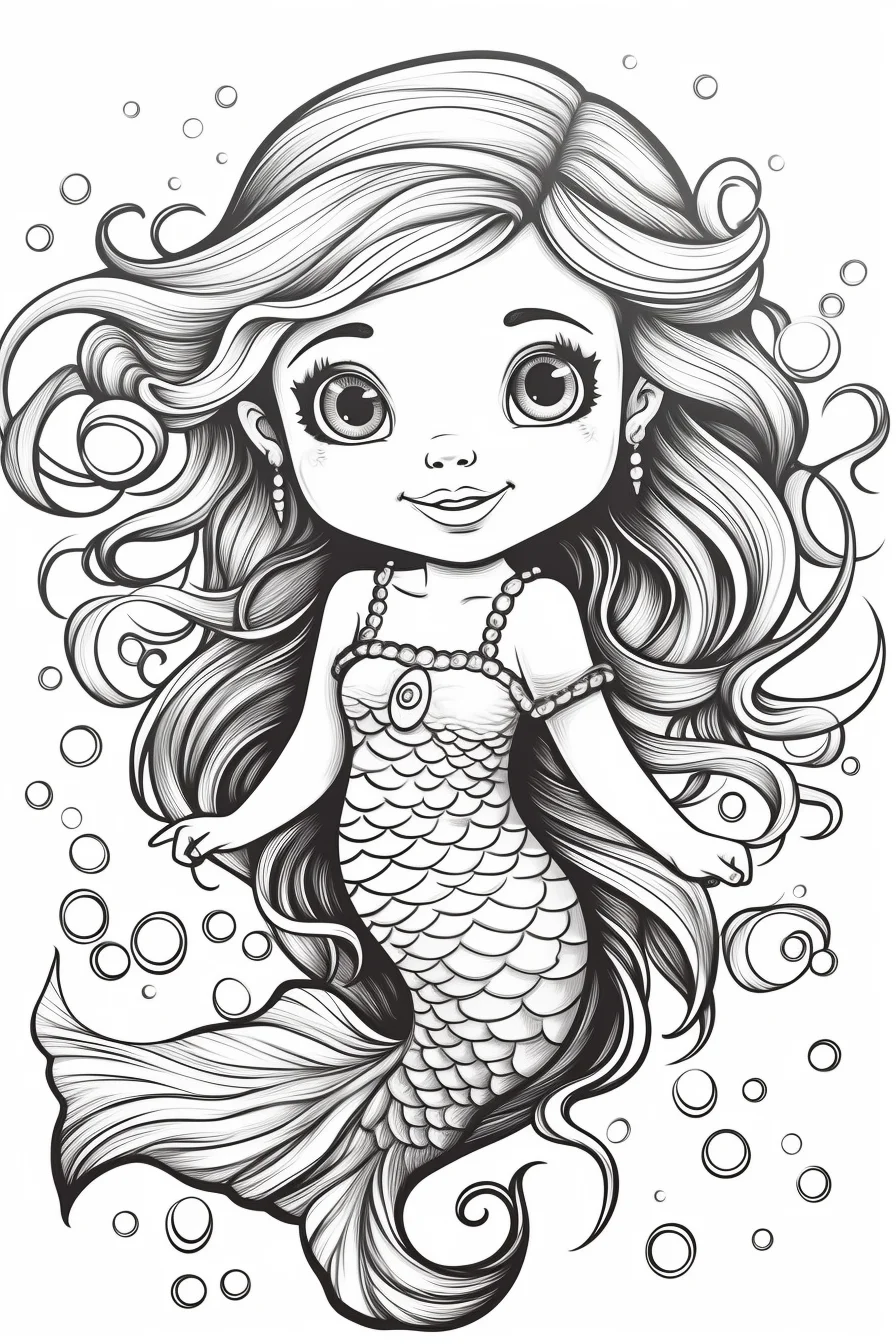 little mermaid coloring page ariel free printable cute