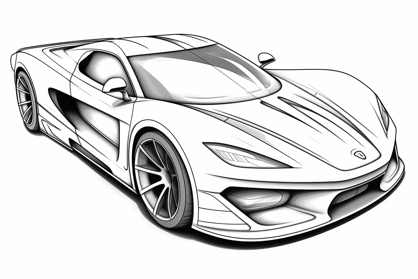 luxury car coloring pages free printable