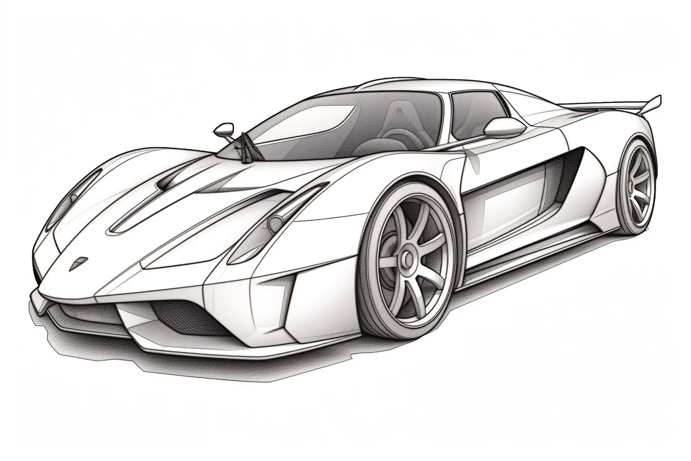 luxury car coloring pages free to print