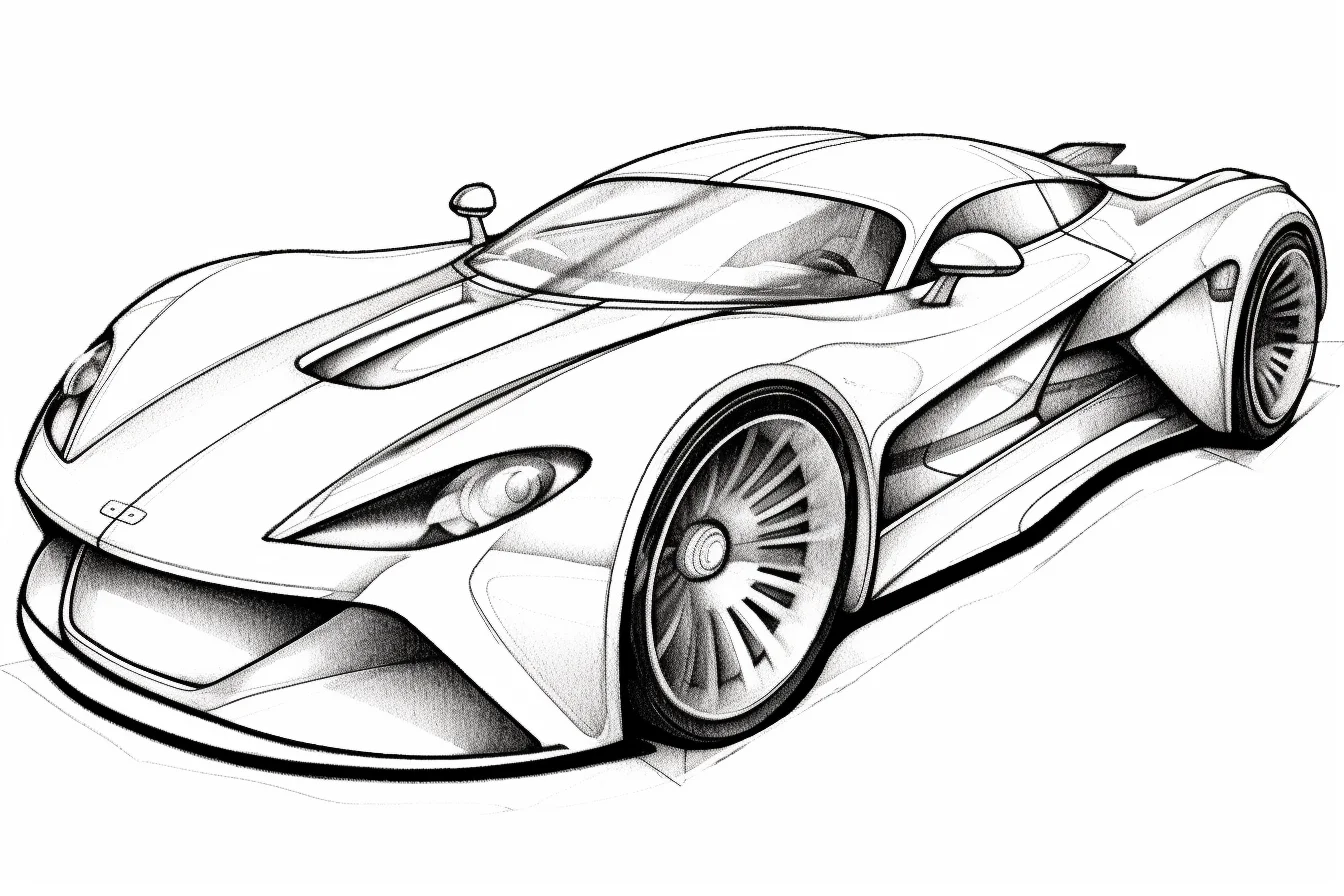 luxury car coloring pages printable