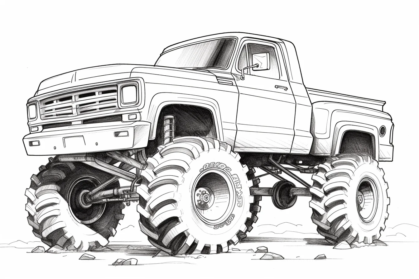 max d monster truck coloring pages