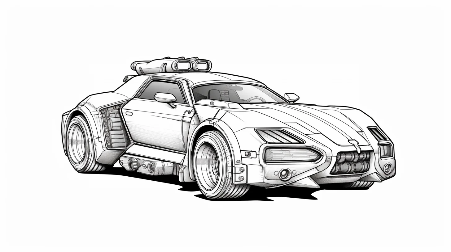modern police car coloring pages