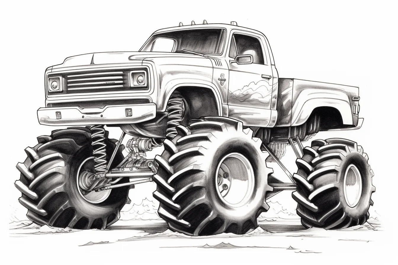 monster jam monster truck coloring pages