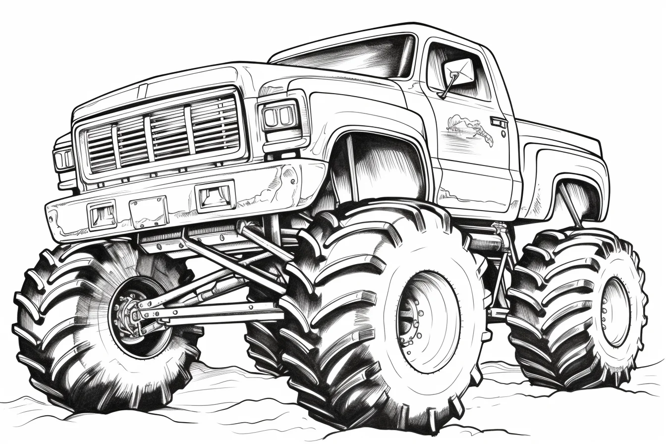 monster truck coloring pages for kids free printable