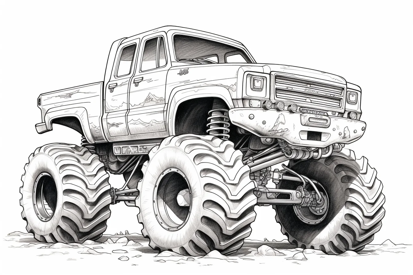 monster truck coloring pages free printable