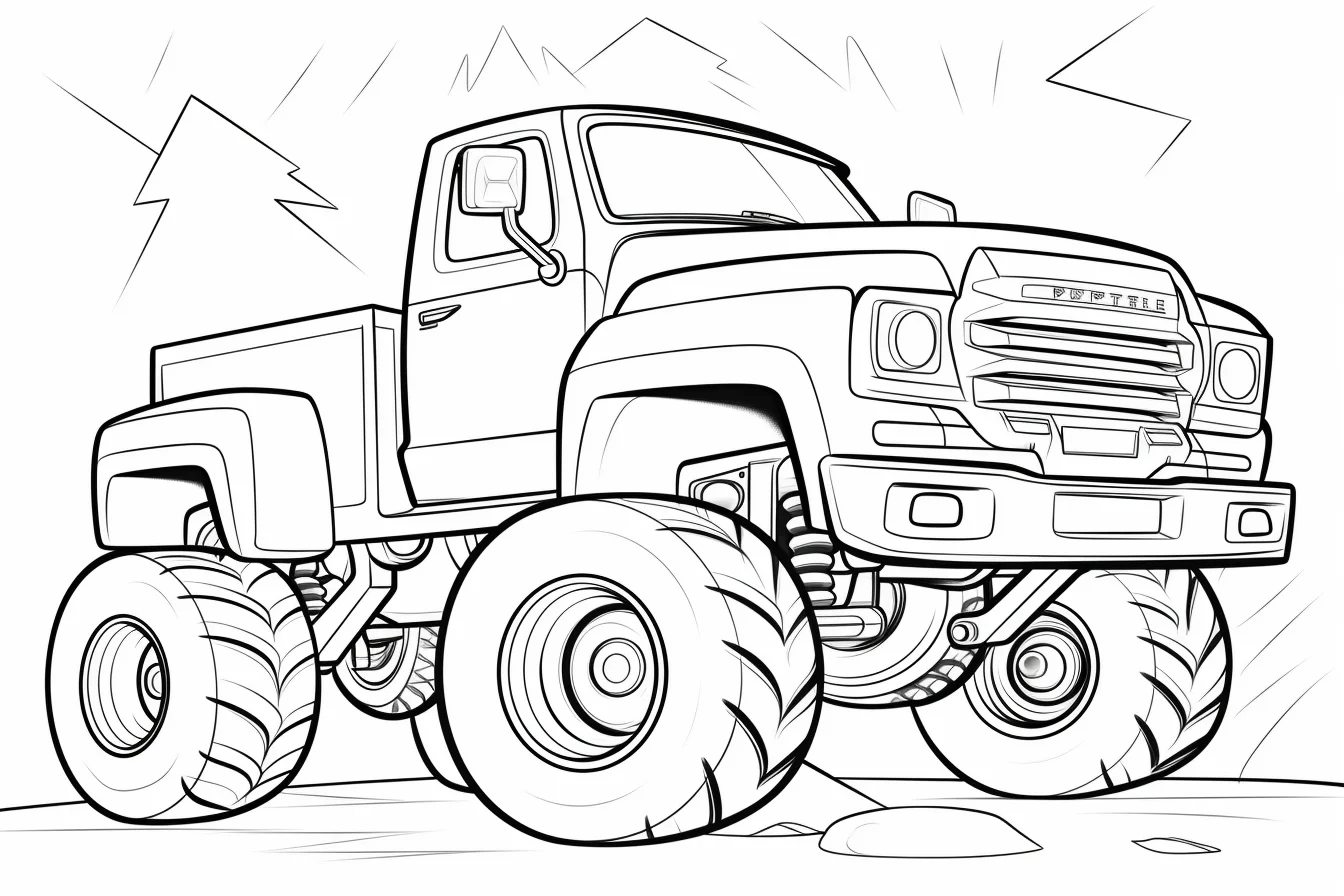 monster truck coloring pages to print