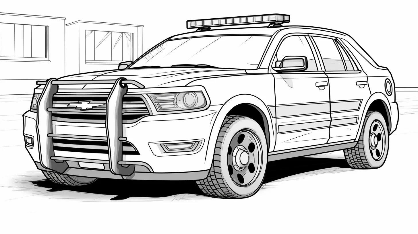 Download Free Printable Modern Police Car Coloring Pages