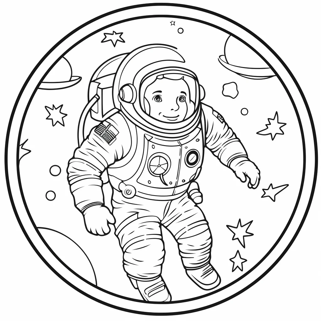 outer space astronaut coloring pages