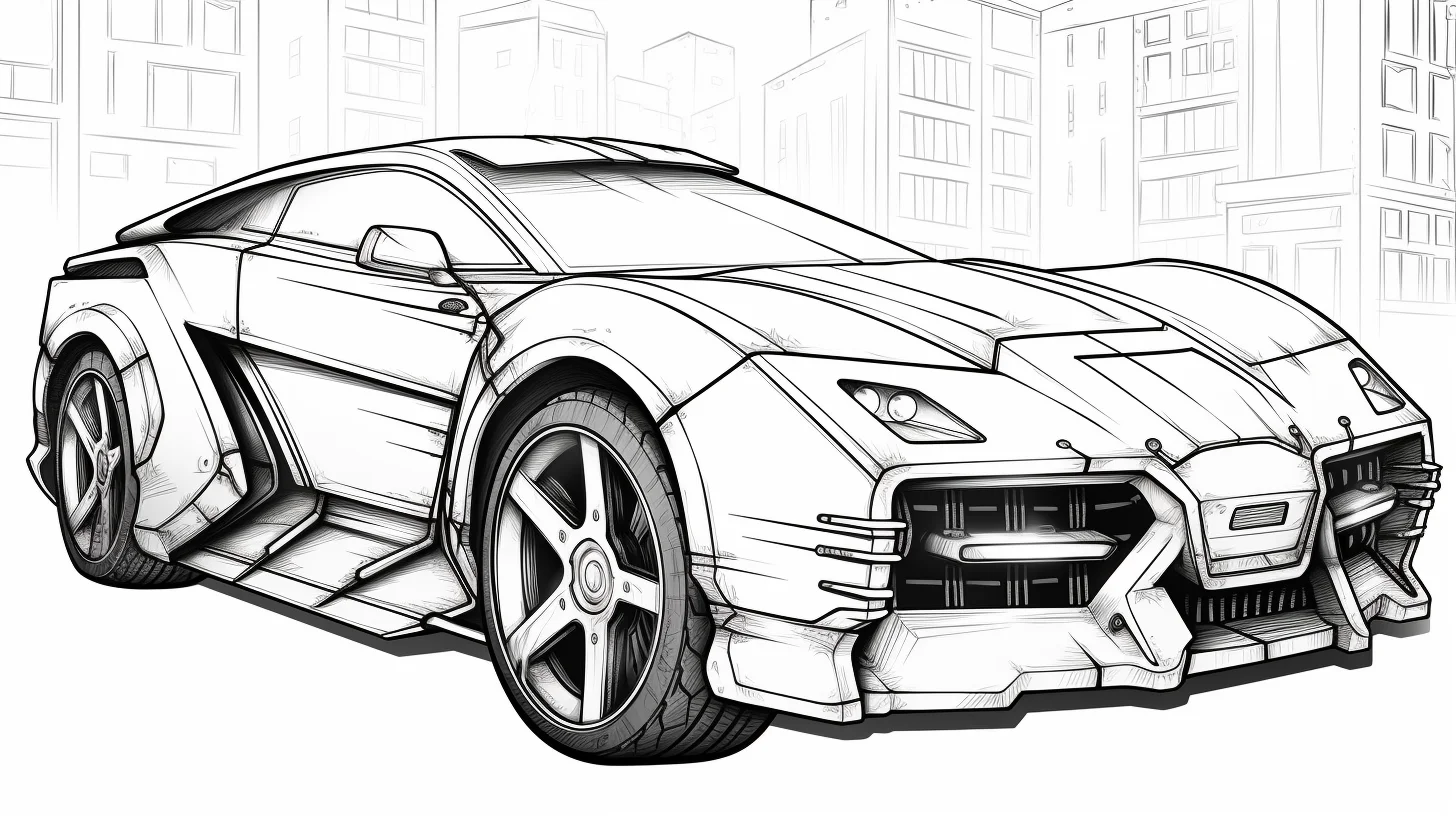 police car coloring page free