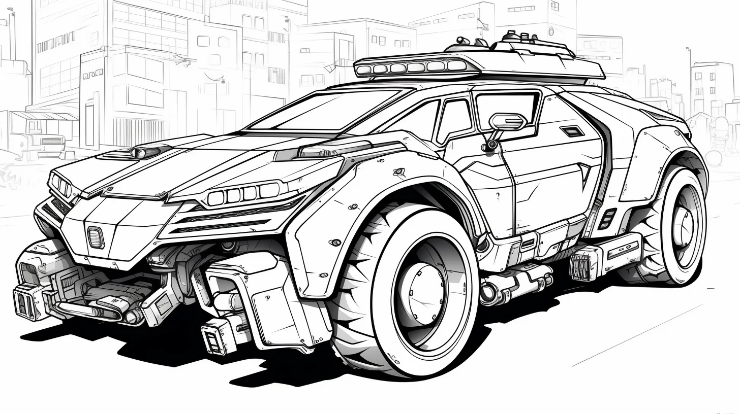 police car coloring page printable