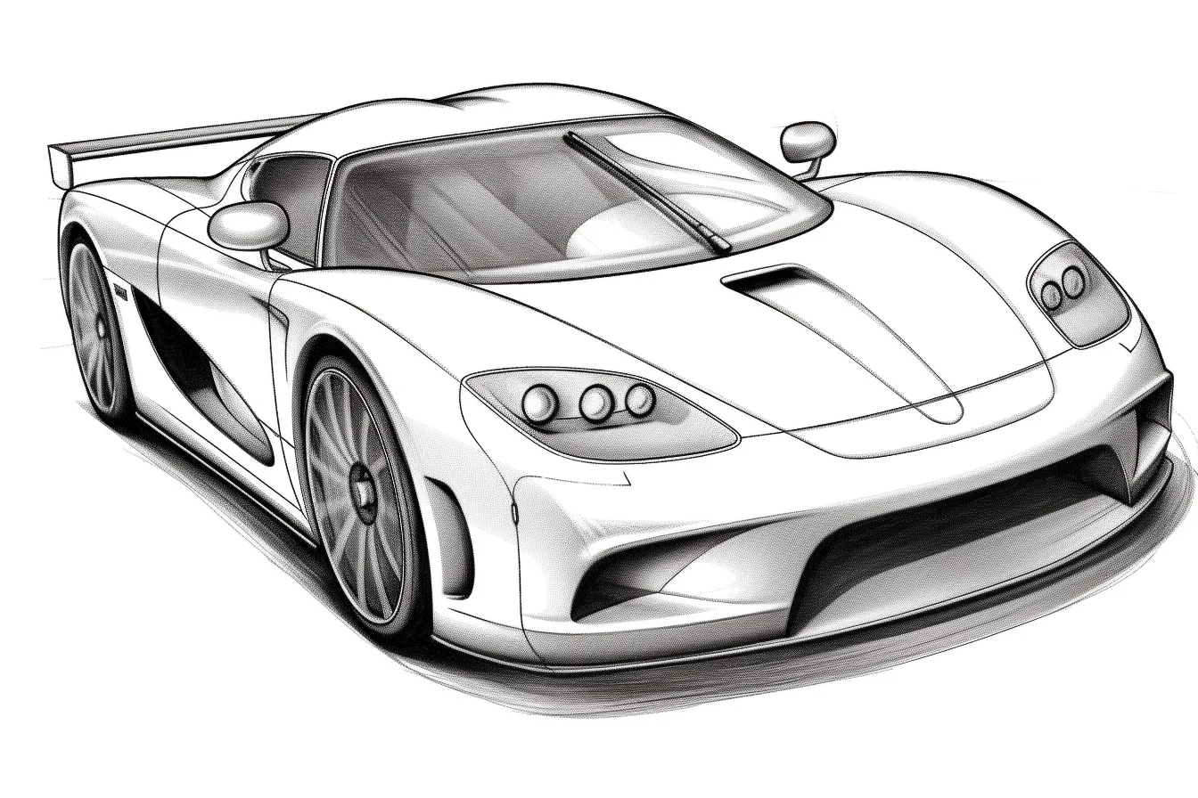 police race car coloring page