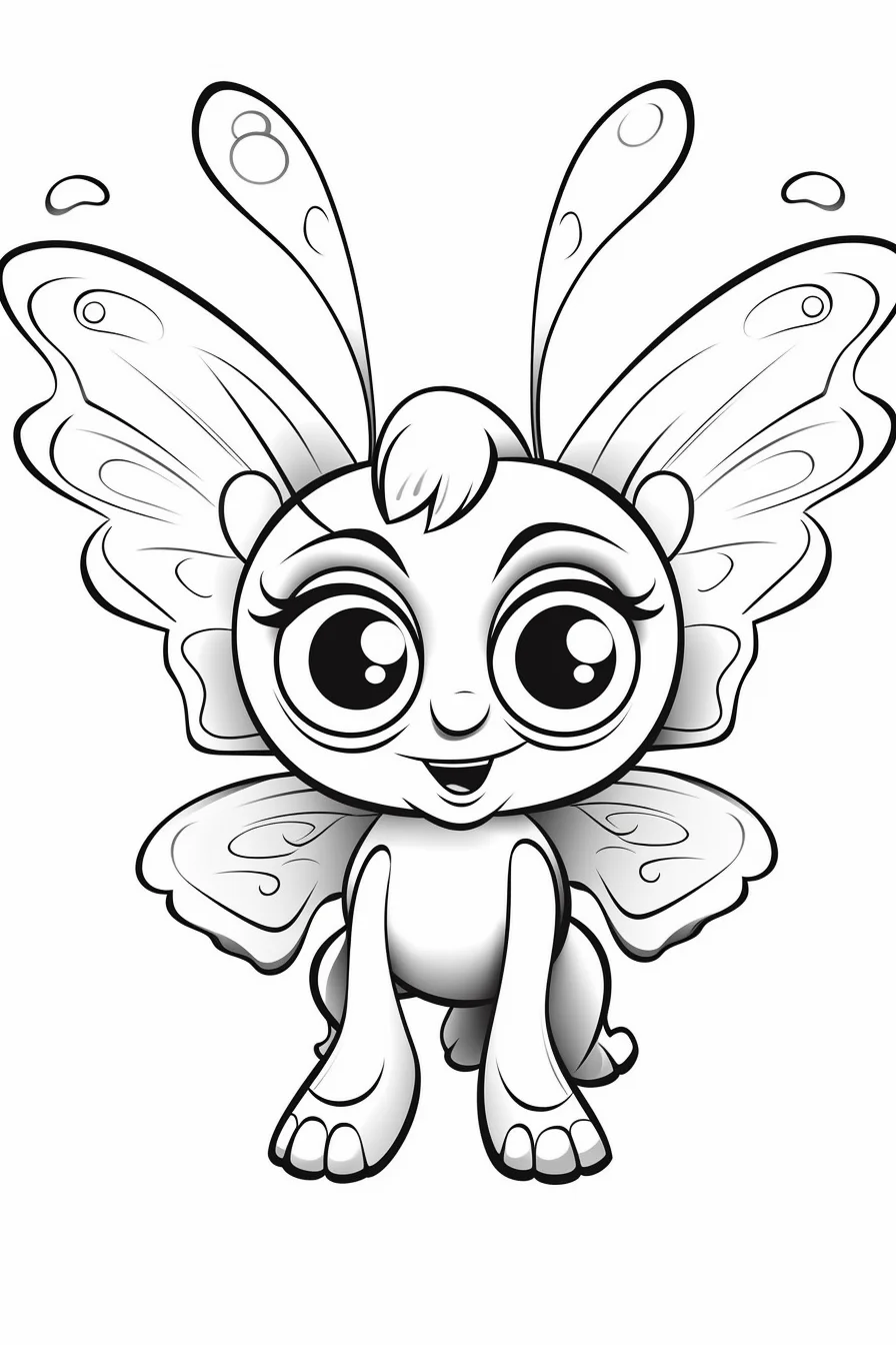 preschool cute butterfly coloring pages