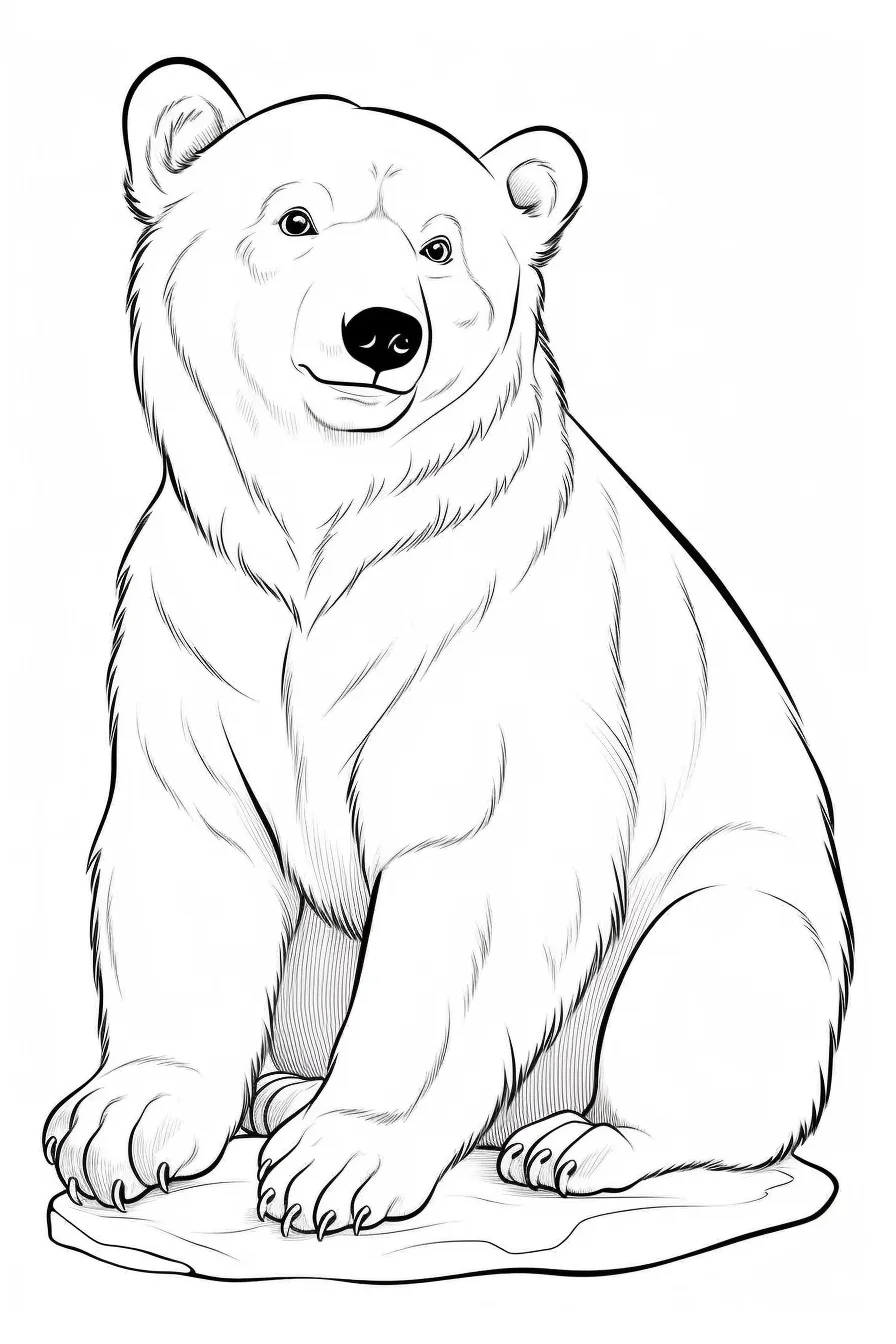 preschool polar bear coloring pages